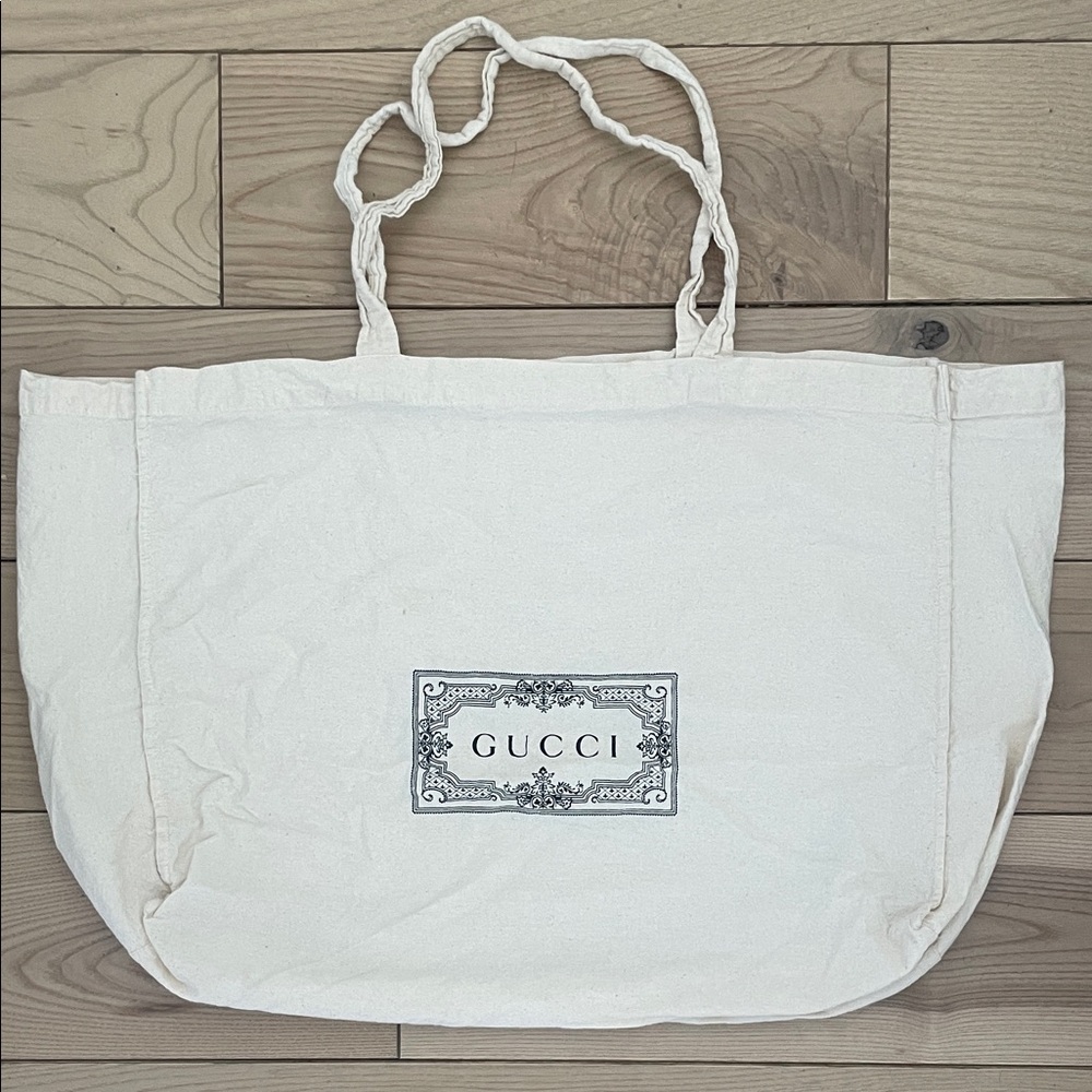 Gucci Cream Canvas Tote
